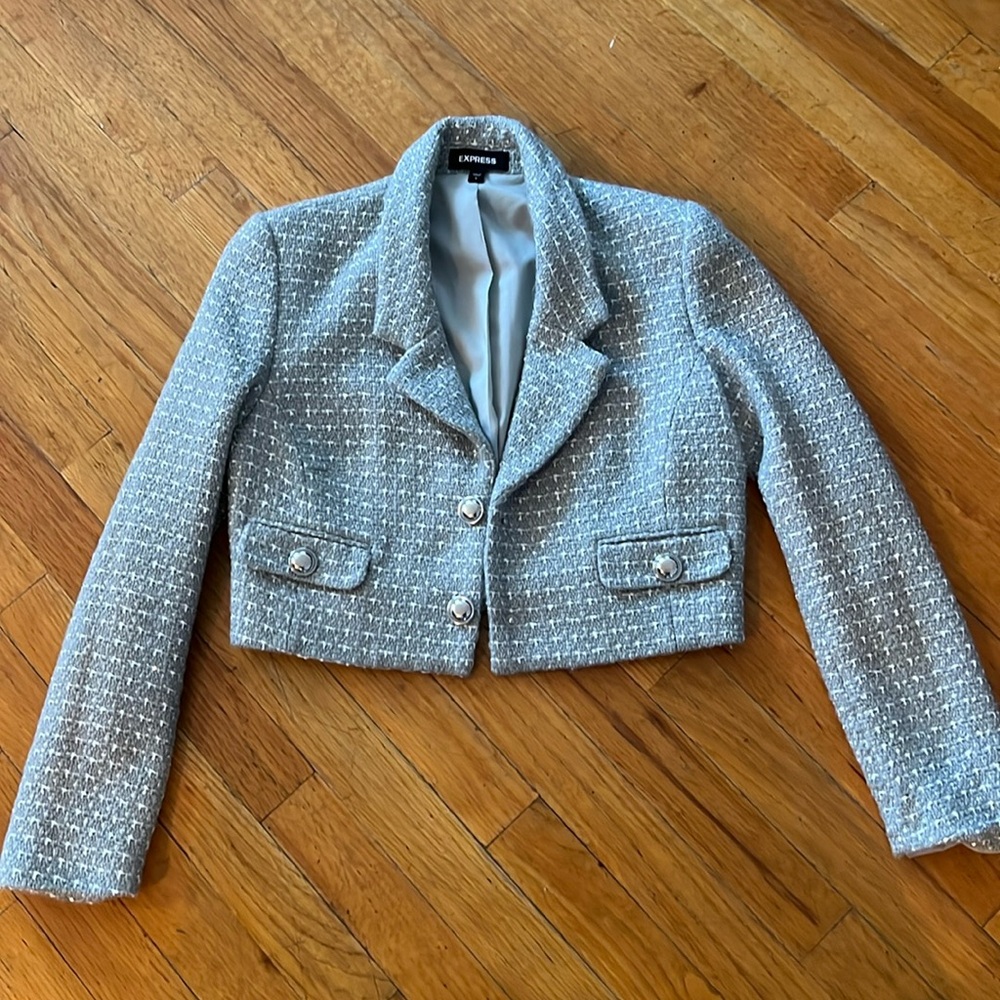 Express cropped Tweed Blazer